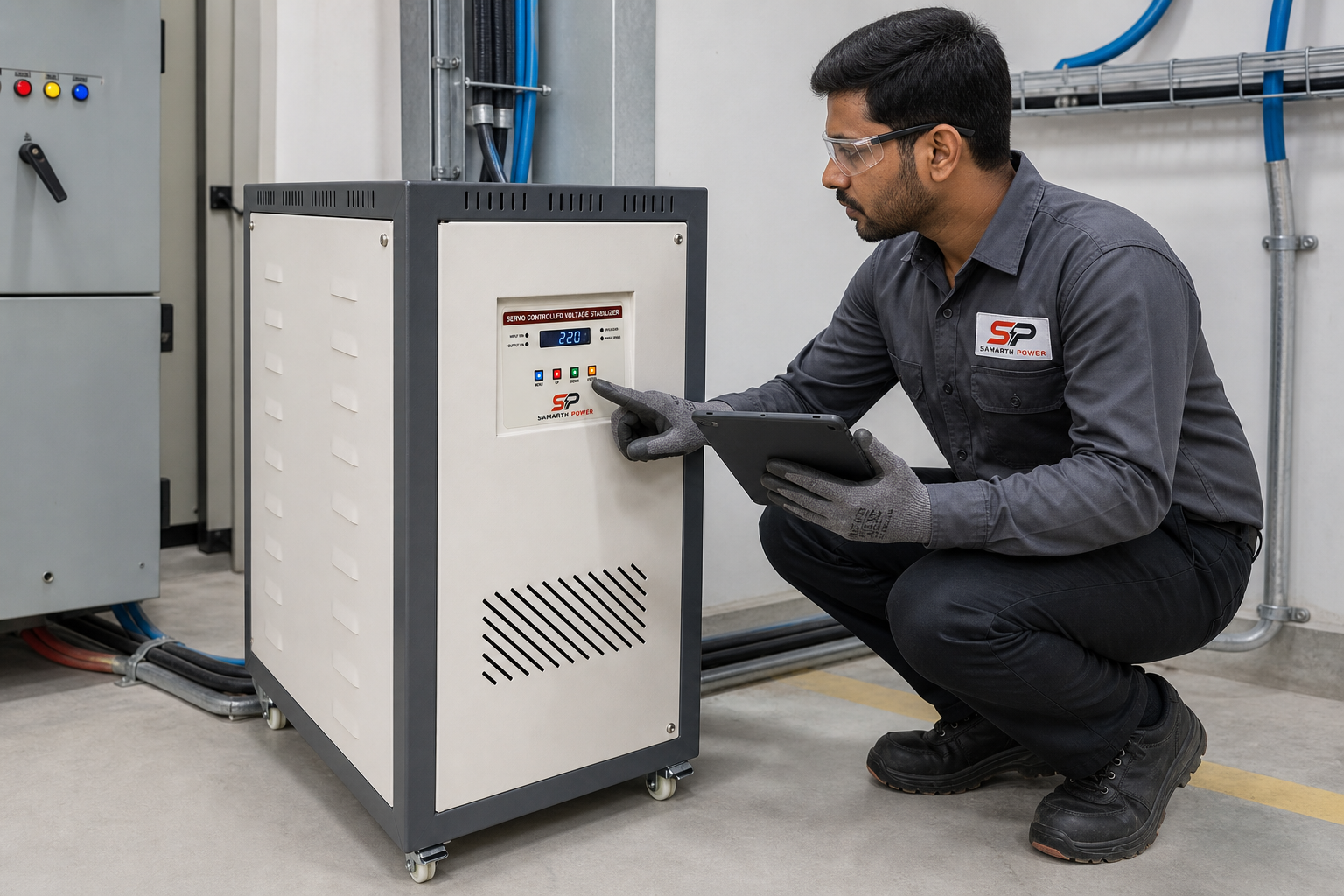 Stabilizer commissioning representative service visual